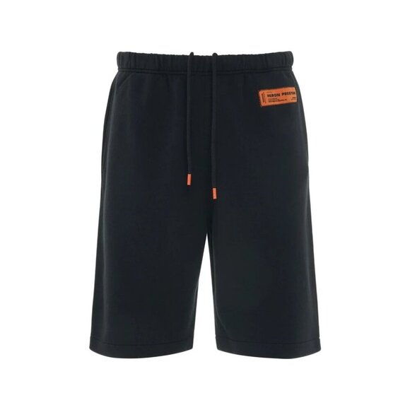 Heron Preston Cotton Sweat Shorts Size XL Mens Black Logo $378 - Picture 1 of 14